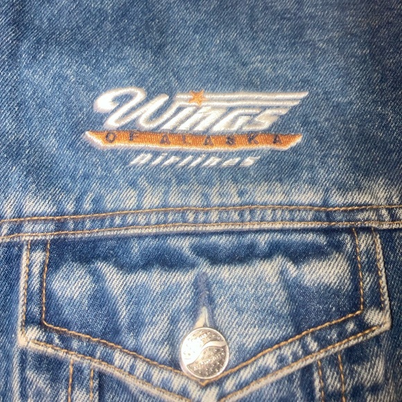 Vintage Alaska Airlines Denim Jacket - Picture 5 of 7